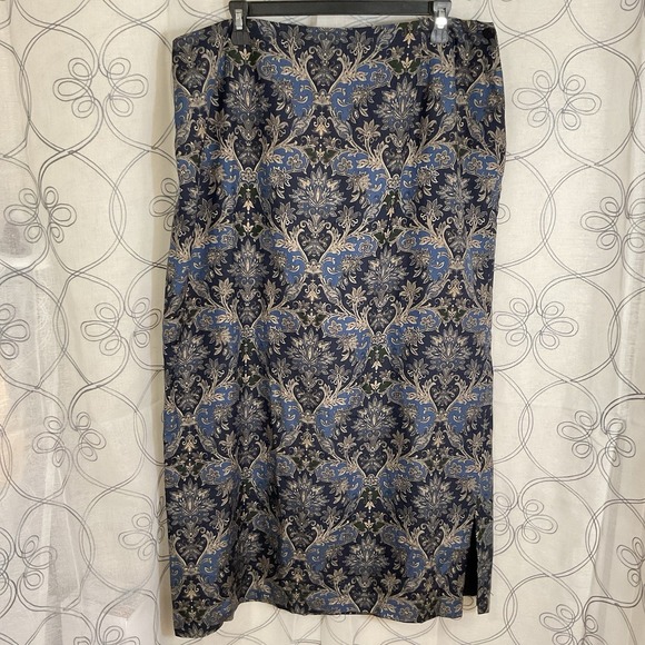 Talbots Dresses & Skirts - Women's Talbots Silk Wool Blend Split Maxi Skirt Paisley Size 18 Lined